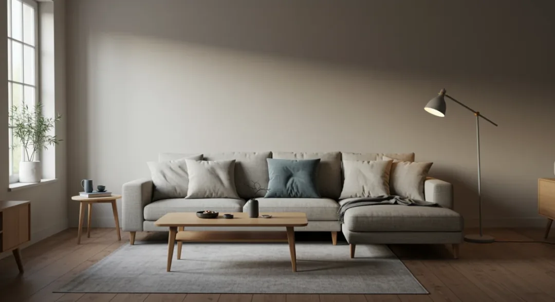 Modern living room makeover with budget-friendly furniture and decor