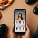 AI personal styling app on smartphone with fashion recommendations